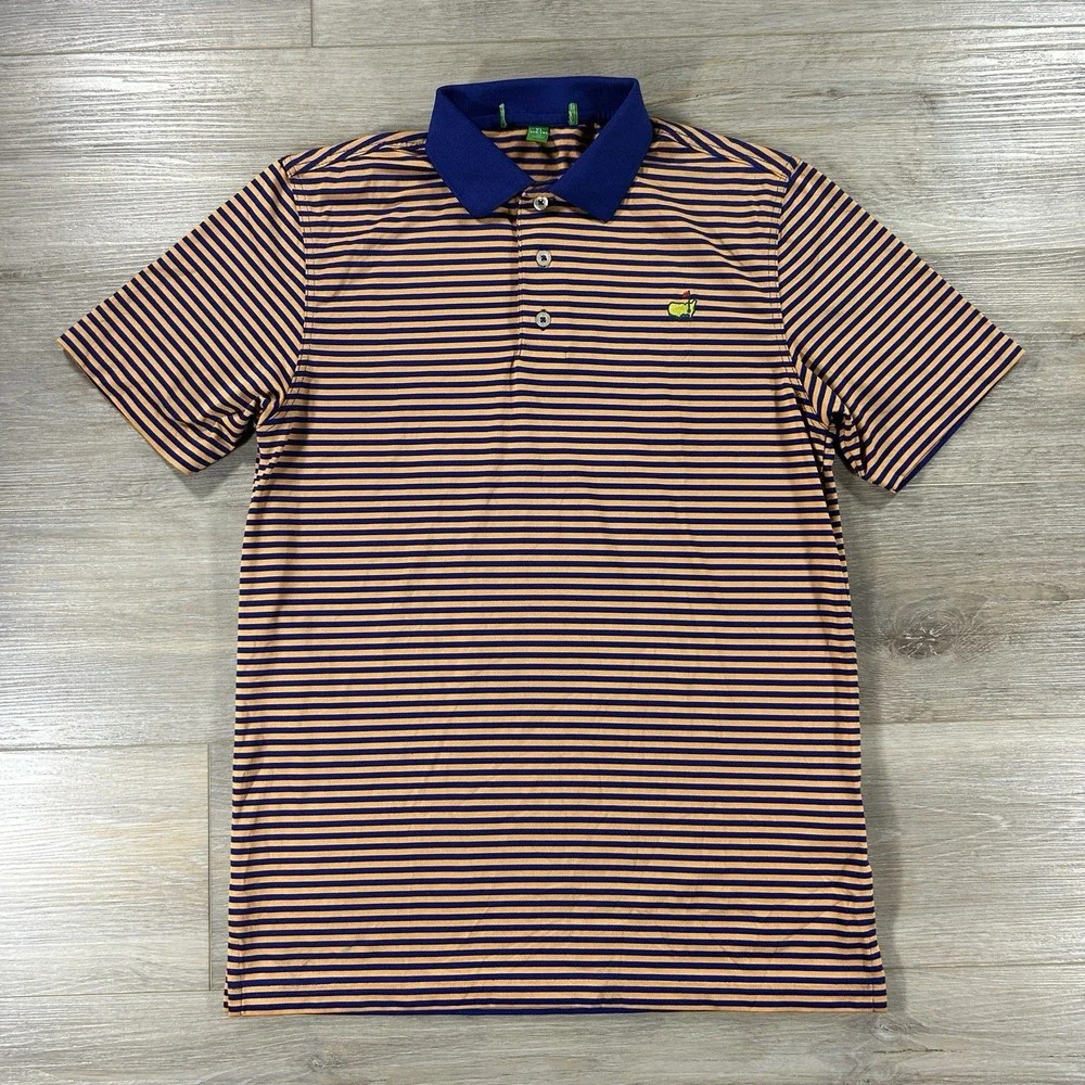 The Masters Collection Boys XL (12-14) Orange Strip Golf Polo Augusta National